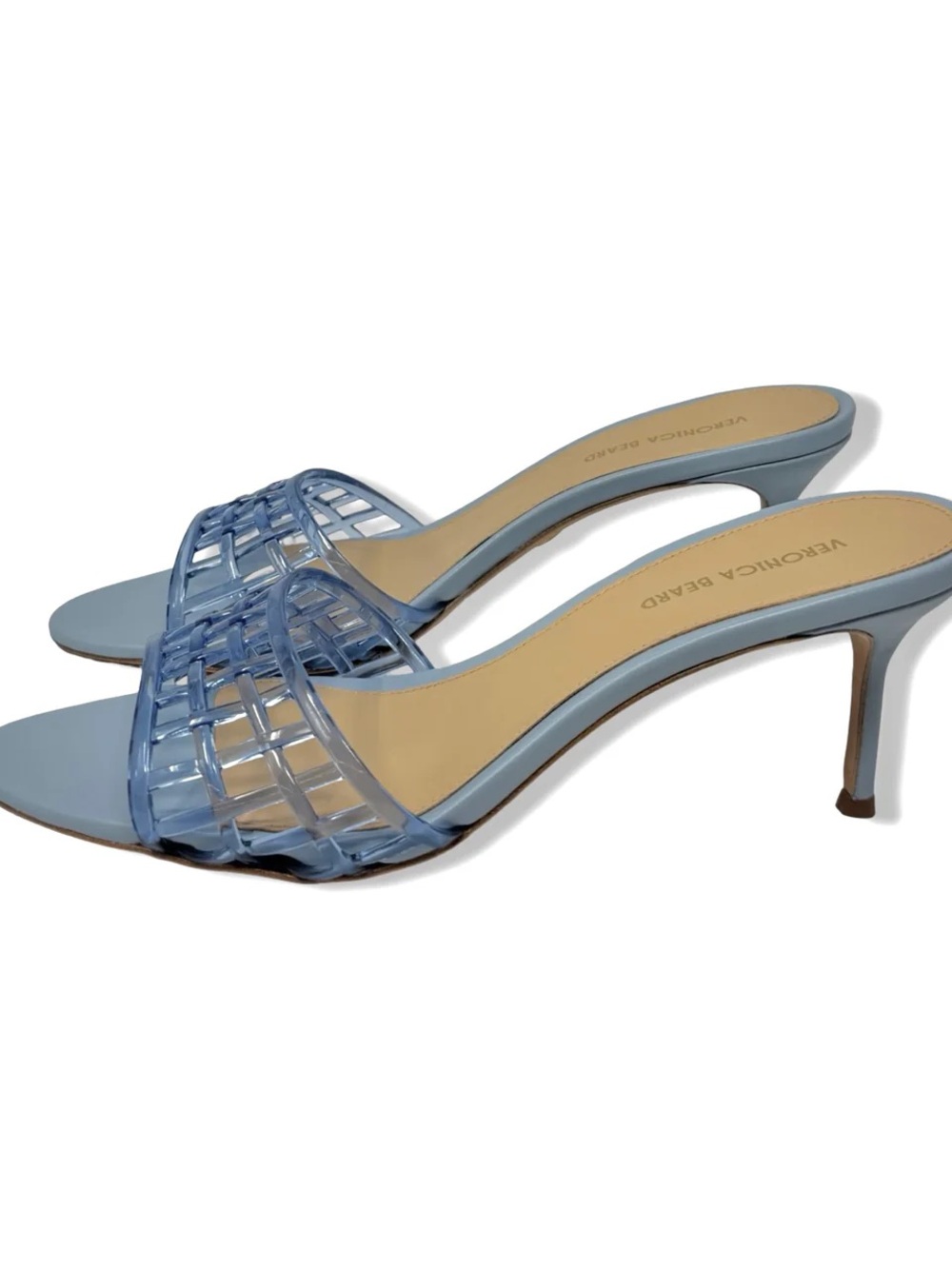 Veronica Beard Powder Blue Tia Heeled Jelly Sandal size 9M NWOT - Picture 3 of 4